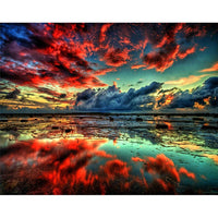 GATYZTORY DIY Painting By Numbers Sea Landscape HandPainted Oil Painting Drawing On Canvas Unique Gift Home Decoration 60×75