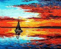 GATYZTORY DIY Painting By Numbers Sea Landscape HandPainted Oil Painting Drawing On Canvas Unique Gift Home Decoration 60×75