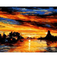 GATYZTORY DIY Painting By Numbers Sea Landscape HandPainted Oil Painting Drawing On Canvas Unique Gift Home Decoration 60×75