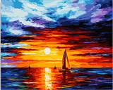 GATYZTORY DIY Painting By Numbers Sea Landscape HandPainted Oil Painting Drawing On Canvas Unique Gift Home Decoration 60×75