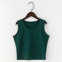 Black Round Neck Sleeveless Harajuku Women&#39;s T-Shirt Cotton Crop Top Women&#39;s Shirt Girls Lady Tee Tops Streetwear Camiseta Mujer
