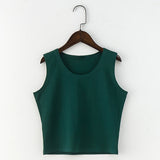 Black Round Neck Sleeveless Harajuku Women&#39;s T-Shirt Cotton Crop Top Women&#39;s Shirt Girls Lady Tee Tops Streetwear Camiseta Mujer