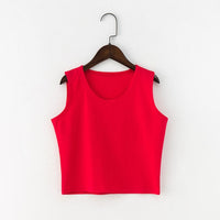 Black Round Neck Sleeveless Harajuku Women&#39;s T-Shirt Cotton Crop Top Women&#39;s Shirt Girls Lady Tee Tops Streetwear Camiseta Mujer