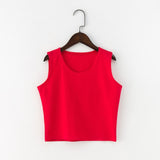 Black Round Neck Sleeveless Harajuku Women&#39;s T-Shirt Cotton Crop Top Women&#39;s Shirt Girls Lady Tee Tops Streetwear Camiseta Mujer