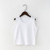 Black Round Neck Sleeveless Harajuku Women&#39;s T-Shirt Cotton Crop Top Women&#39;s Shirt Girls Lady Tee Tops Streetwear Camiseta Mujer