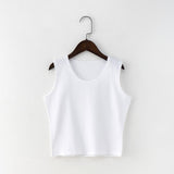 Black Round Neck Sleeveless Harajuku Women&#39;s T-Shirt Cotton Crop Top Women&#39;s Shirt Girls Lady Tee Tops Streetwear Camiseta Mujer