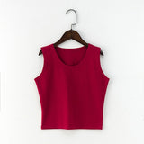 Black Round Neck Sleeveless Harajuku Women&#39;s T-Shirt Cotton Crop Top Women&#39;s Shirt Girls Lady Tee Tops Streetwear Camiseta Mujer