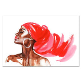 Black and White African Woman Art Canvas Painting Modern Art Portrait Canvas Prints Cuadros Room Office Decoration Canvas Prints