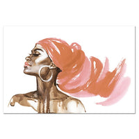 Black and White African Woman Art Canvas Painting Modern Art Portrait Canvas Prints Cuadros Room Office Decoration Canvas Prints