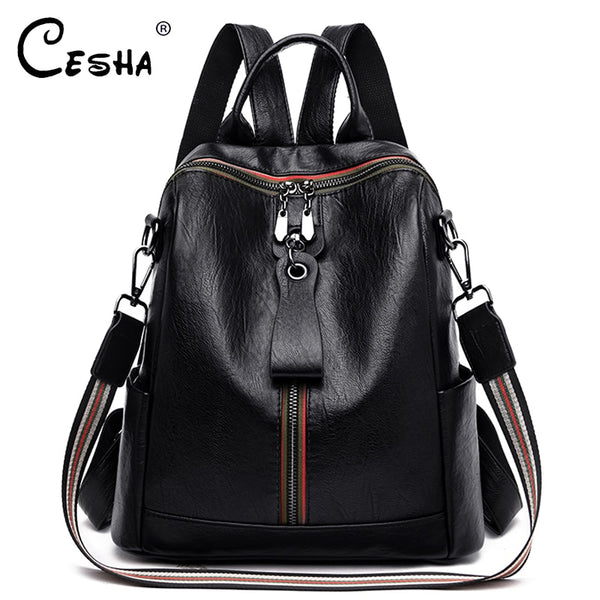 Luxury Soft Leather Women Travel Backpack High Qualtiy Durable Leather Backpack Fashion Large Capacity Girls Women Backpack