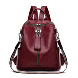 Luxury Soft Leather Women Travel Backpack High Qualtiy Durable Leather Backpack Fashion Large Capacity Girls Women Backpack