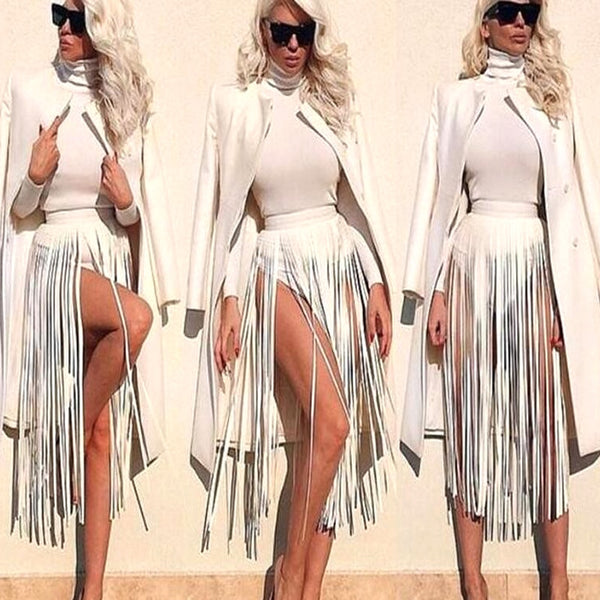 New Brand Hippie Boho Fringe Tassel Leather Ladies Belts All Matching Cool High Waist Fashion Long Wide Bondage for Women