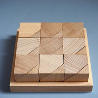 Large Wooden Rainbow Stacker Natural Wooden Rainbow Blocks Wooden Stacking Toys Montessori Educational Toy for Kids Baby Toys