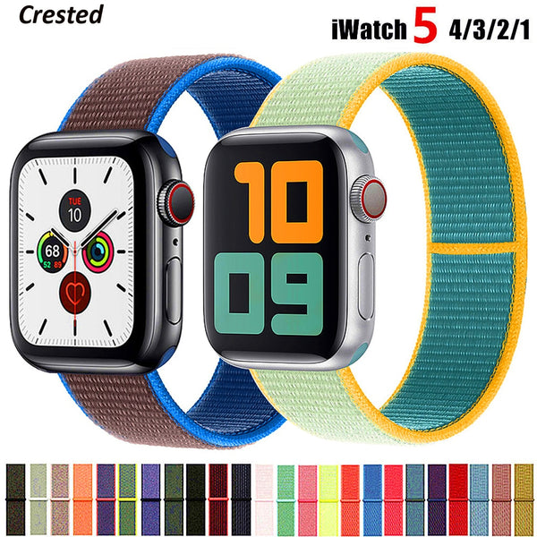 Nylon Strap for Apple watch Band 44 mm 40mm 42mm 38mm sport  loop belt wristband bracelet for iWatch serie 5 4 3 2 38 40 42 44mm