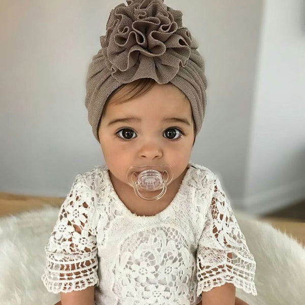 Flower Baby Hat Toddler Turban 6m-18m Infant Headwraps Kids Bonnet Newborn Toddler Beanie Cap