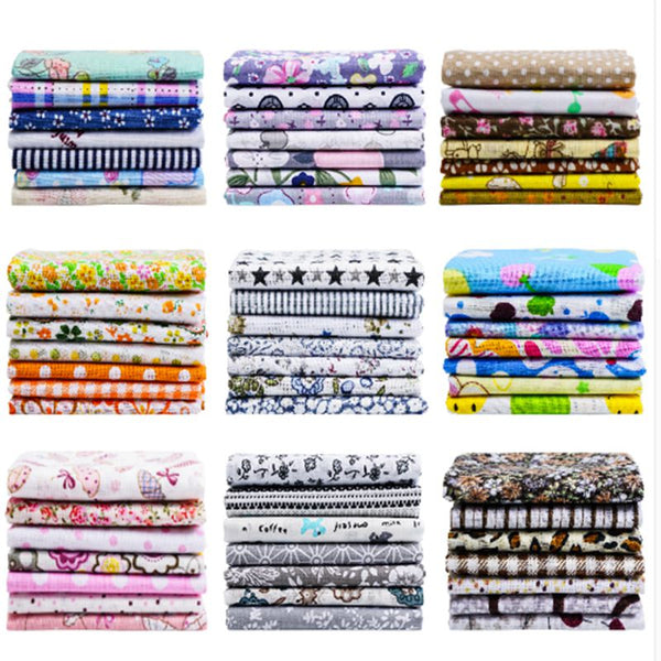24*25cm/Pack 7pcs/Pack Printed Cotton Fabric Patchwork Floral Pattern Fabric Face Protection DIY Calico Sewing Supplies T7866