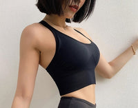 Cloud Hide Women Sports Bra Fitness Yoga Tank Crop Top Push Up Underwear Shockproof Athletic Vest Gym Shirt Sexy Sportswear XL