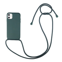 Liquid Silicone Chain Necklace Cell Phone Case With Lanyard Neck Strap Rope Cord For iPhone 12 11 13 Pro Max X XS XR 6 7 8 Plus