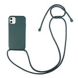 Liquid Silicone Chain Necklace Cell Phone Case With Lanyard Neck Strap Rope Cord For iPhone 12 11 13 Pro Max X XS XR 6 7 8 Plus