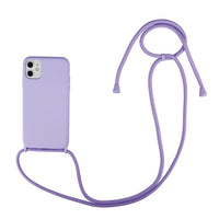 Liquid Silicone Chain Necklace Cell Phone Case With Lanyard Neck Strap Rope Cord For iPhone 12 11 13 Pro Max X XS XR 6 7 8 Plus