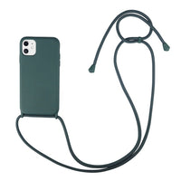 Liquid Silicone Chain Necklace Cell Phone Case With Lanyard Neck Strap Rope Cord For iPhone 12 11 13 Pro Max X XS XR 6 7 8 Plus
