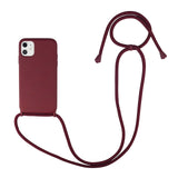 Liquid Silicone Chain Necklace Cell Phone Case With Lanyard Neck Strap Rope Cord For iPhone 12 11 13 Pro Max X XS XR 6 7 8 Plus