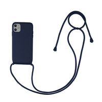 Liquid Silicone Chain Necklace Cell Phone Case With Lanyard Neck Strap Rope Cord For iPhone 12 11 13 Pro Max X XS XR 6 7 8 Plus