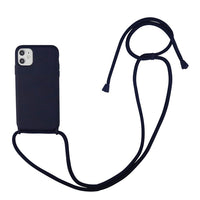 Liquid Silicone Chain Necklace Cell Phone Case With Lanyard Neck Strap Rope Cord For iPhone 12 11 13 Pro Max X XS XR 6 7 8 Plus