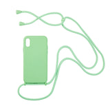 Liquid Silicone Chain Necklace Cell Phone Case With Lanyard Neck Strap Rope Cord For iPhone 12 11 13 Pro Max X XS XR 6 7 8 Plus