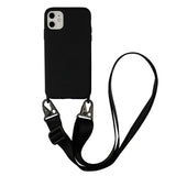 Liquid Silicone Chain Necklace Cell Phone Case With Lanyard Neck Strap Rope Cord For iPhone 12 11 13 Pro Max X XS XR 6 7 8 Plus