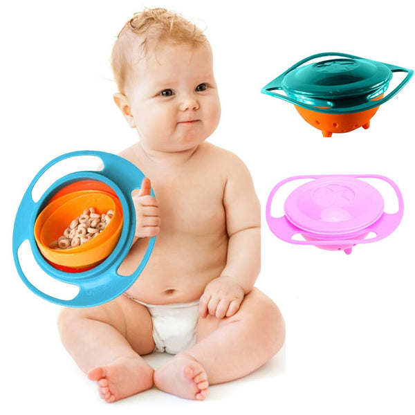 Creative 360 Rotate Spill-Proof Universal Gyro Bowl Baby Food Dinnerware Kids Eating Training Bowls Feeding Learning Dishes