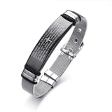 MESH BRACELET FOR MEN WOMEN SILVER STAINLESS STEEL METAL ADJUSTABLE ENGRAVABLE UNISEX BRACELETS
