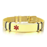 MESH BRACELET FOR MEN WOMEN SILVER STAINLESS STEEL METAL ADJUSTABLE ENGRAVABLE UNISEX BRACELETS