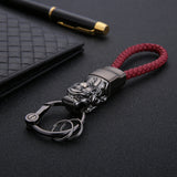 Honest Luxury Key Chain Men Women Car Keychain For Key Ring Holder Jewelry Genuine Leather Rope  Bag Pendant Fathers Day Gift