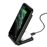 QI 15W Fast 4 In 1 Wireless Charger For iPhone 12 11 XS XR X 8 Dock Station For Apple Watch 6 5 4 3 2 Airpods Pro Charging Stand