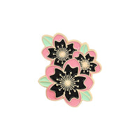 Sakura Enamel Pin Custom Pink White Cherry Blossom Brooches Bag Lapel Pin Cartoon Flowers Badge Jewelry Gift for Kids Friends