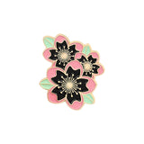 Sakura Enamel Pin Custom Pink White Cherry Blossom Brooches Bag Lapel Pin Cartoon Flowers Badge Jewelry Gift for Kids Friends