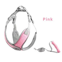 Reflective Dog Harness And Leash Set Pet Puppies Cat Vest Harness Dog Soft Breathable Mesh Chest Strap for Small Medium Dogs