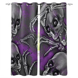 Hot Selling Skull Design Window Curtains Living Room Outdoor Fabric Drapes Curtain Home Decor Customizable