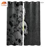 Hot Selling Skull Design Window Curtains Living Room Outdoor Fabric Drapes Curtain Home Decor Customizable