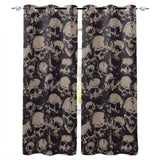 Hot Selling Skull Design Window Curtains Living Room Outdoor Fabric Drapes Curtain Home Decor Customizable