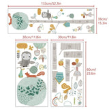DIY Forest Animal Trees Height Wall Sticker Decor Nordic Modern Children Height Measure Mural Decals Nursery Creative Wallpaper