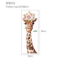 DIY Forest Animal Trees Height Wall Sticker Decor Nordic Modern Children Height Measure Mural Decals Nursery Creative Wallpaper