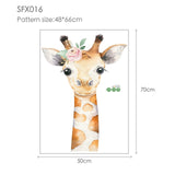 DIY Forest Animal Trees Height Wall Sticker Decor Nordic Modern Children Height Measure Mural Decals Nursery Creative Wallpaper