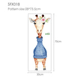 DIY Forest Animal Trees Height Wall Sticker Decor Nordic Modern Children Height Measure Mural Decals Nursery Creative Wallpaper