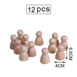 Large Wooden Rainbow Stacker Natural Wooden Rainbow Blocks Wooden Stacking Toys Montessori Educational Toy for Kids Baby Toys