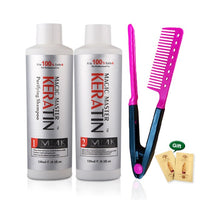 120ml MMK Keratin Treatment For Hair Coconut Oil Straightening Without Formalin Hair Treatment Set+Free Red Comb