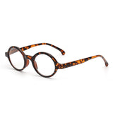 JM Spring Hinge Round Reading Glasses Women Men Diopter Magnifier Presbyopic Glasses Black +0.5 +6