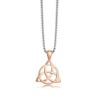 Lucky Triquetra Trinity Knot Charm Pendant Necklace Stainless Steel Irish Jewelry for Men Unisex