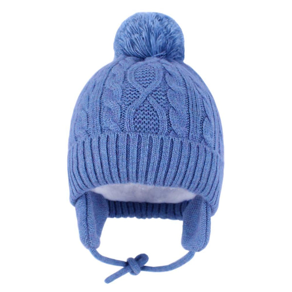 Fashion Baby Girls Boys Winter Autumn Warm Earmuffs Hat Children Caps Beanie Fur Pompon Hats Unisex Kids Knitted Hats 1-5Years